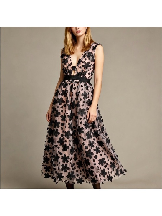 Anthropologie Dresses & Skirts - Anthropologie 3D Floral Midi Dress – NWOT – Size 4